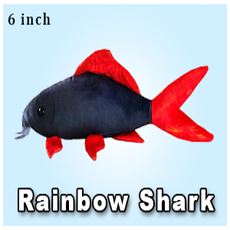 Green Pleco 6" Rainbow Shark Plushie