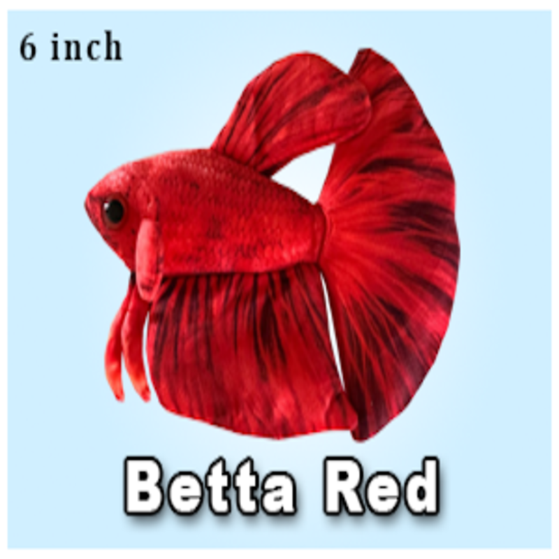 Green Pleco 6" Red Betta Plushie