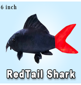 Green Pleco 6" Red Tail Shark Plushie