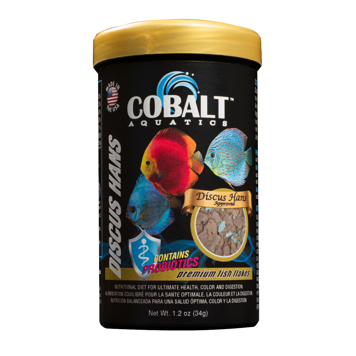 Cobalt Discus Hans Flake 1.2oz Fish Gallery