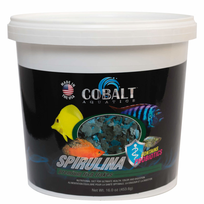 Cobalt Aquatics Cobalt Spirulina Flake Tub 2lb