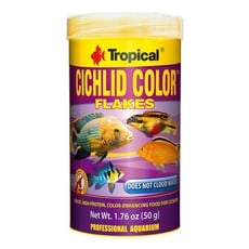 Tropical Cichlid Color Flakes - Standard - 1.76 oz