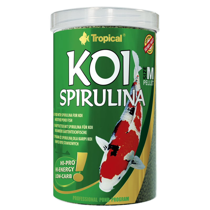 Tropical Koi Pellet Size M with Spirulina tin 1l / 350g (12.35 oz)