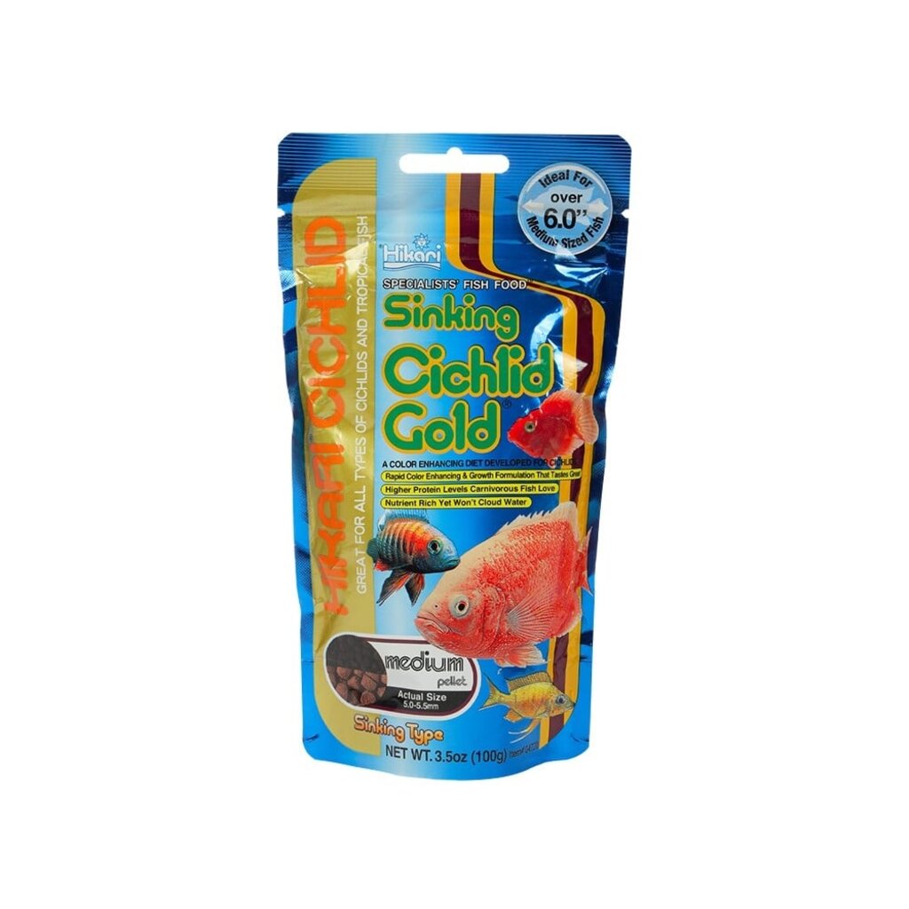 Hikari Hikari Cichlid Gold Sinking Medium Pellets 3.5oz