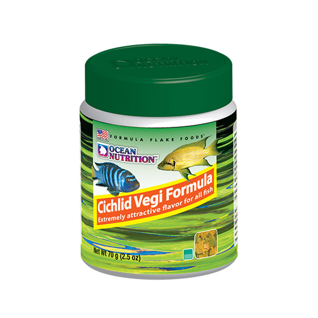 Ocean Nutrition Foods Ocean Nutrition Cichlid Vegi Flakes 2.5oz