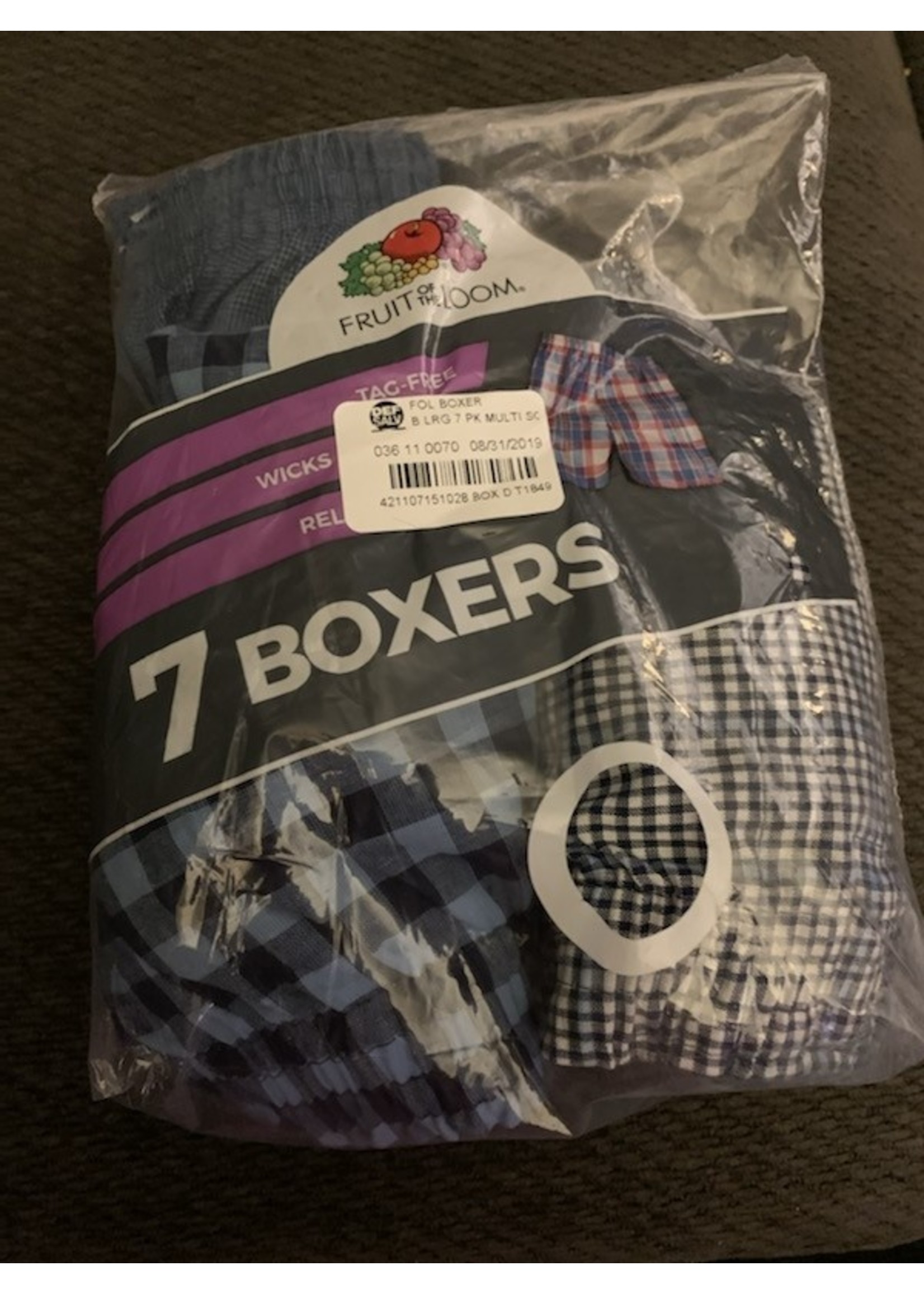 Fruit of the Loom Fruit of the Loom Boys Boxers 3 Pair Size Large 14-16