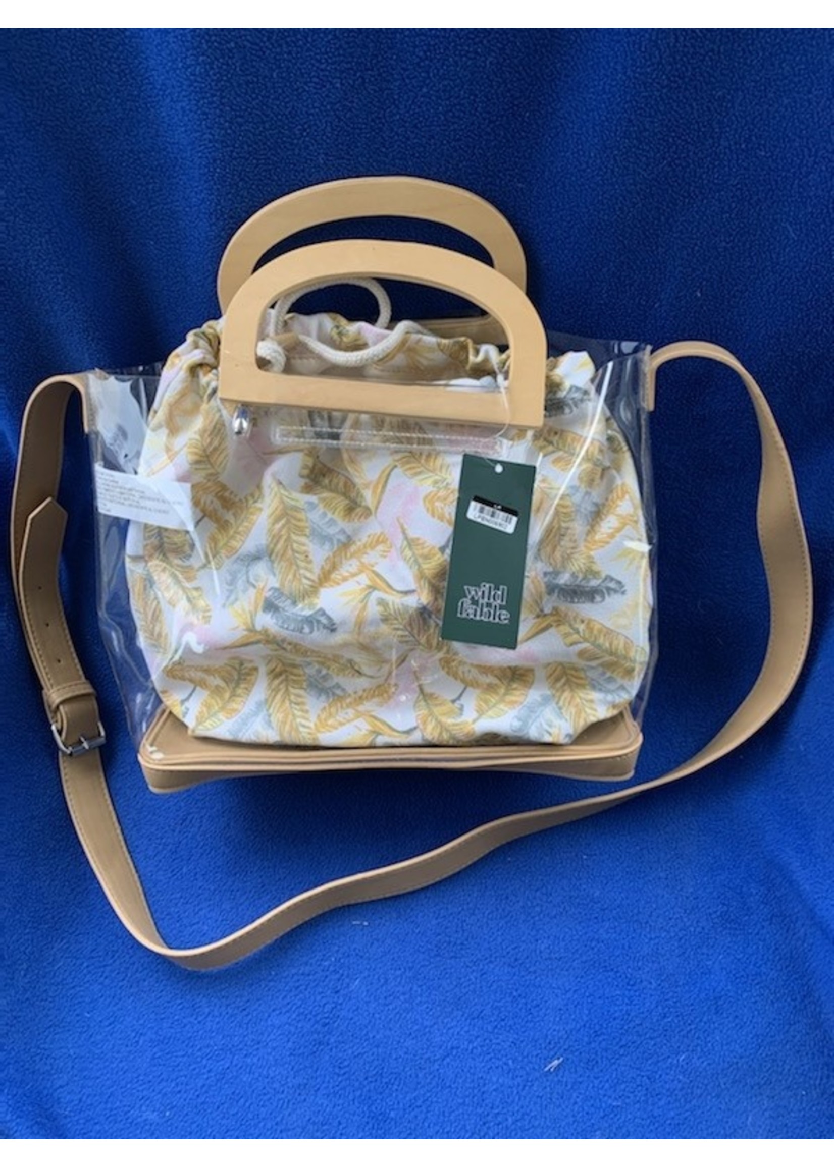 Wild Fable Wild Fable Two Piece Purse Textile Bag w Clear Cross Body Purse