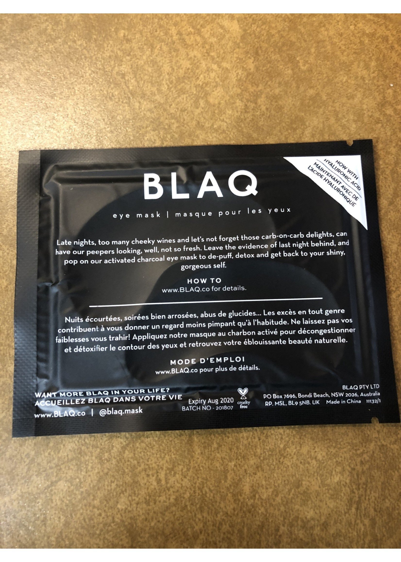 Blaq eye mask - Surplus Outlet