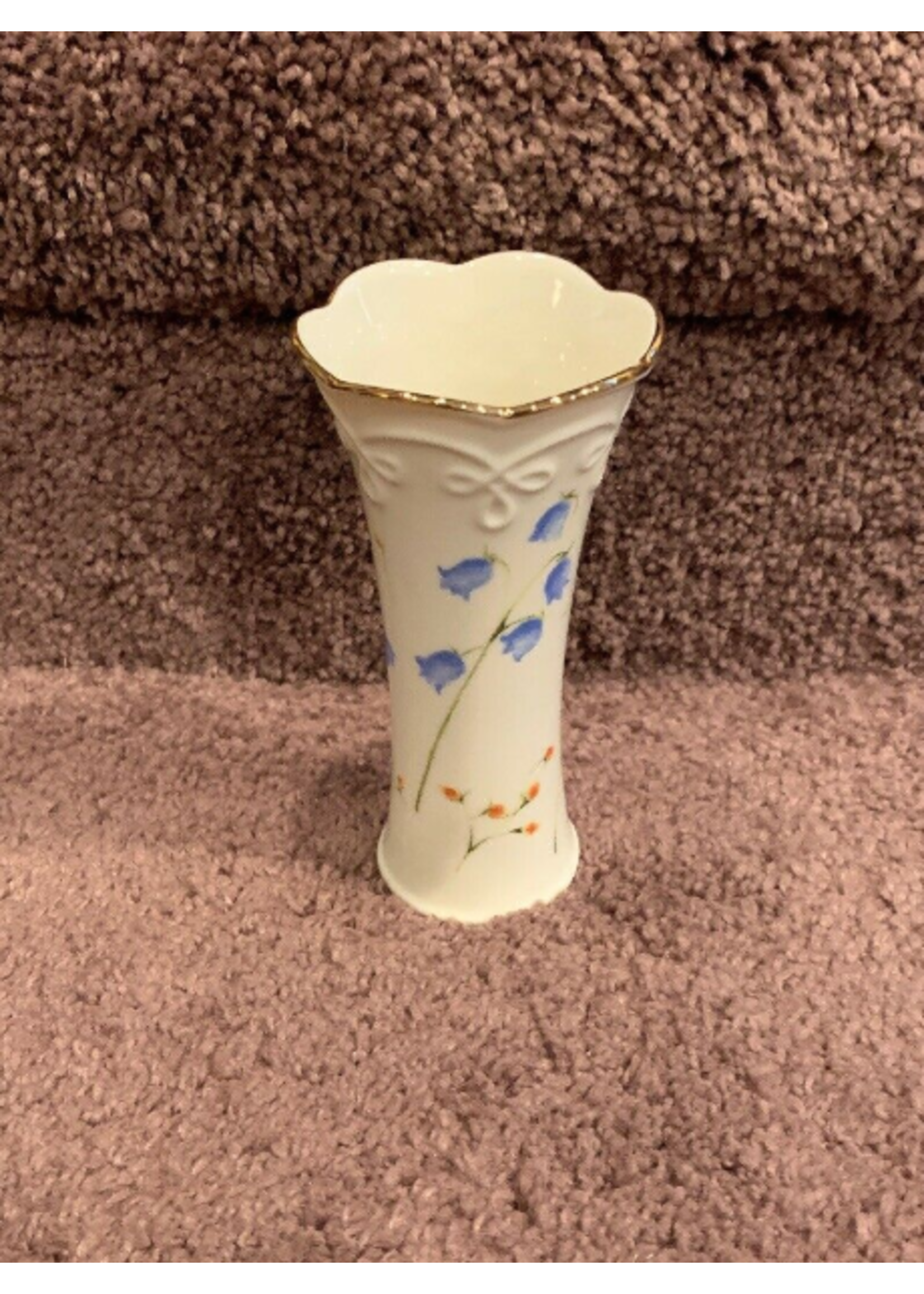 Lenox Lenox Classic China Bluebell Trumpet Bud Vase Ivory Gold Trim Flower