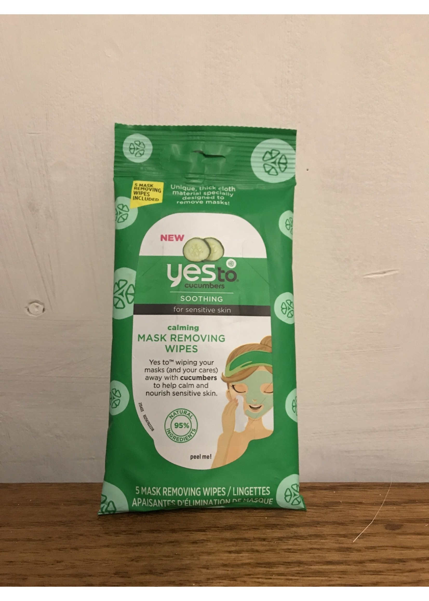 Yes To Cucumbers Calming Soothing Mask Removing Wipes-5-Single Use Wipes
