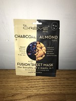 The Crème Shop Characoal Almond Fushion Black Sheet Mask Purify & Moisturize