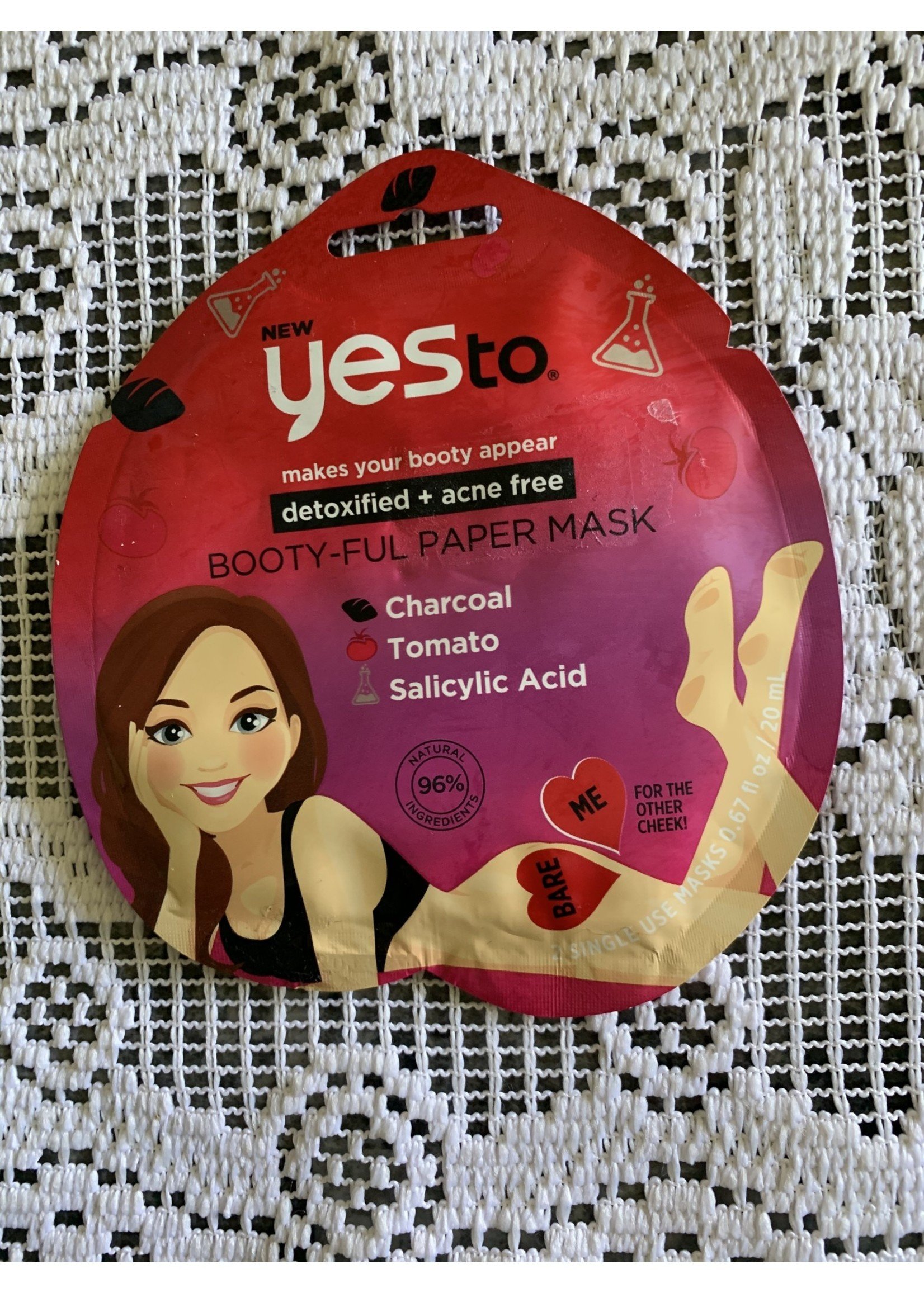 Yes To Yes To Detoxified + Acne Free Booty-Ful Paper Mask - 1ct/0.67 fl oz