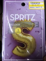 16" S Foil Balloon Gold - Spritz™