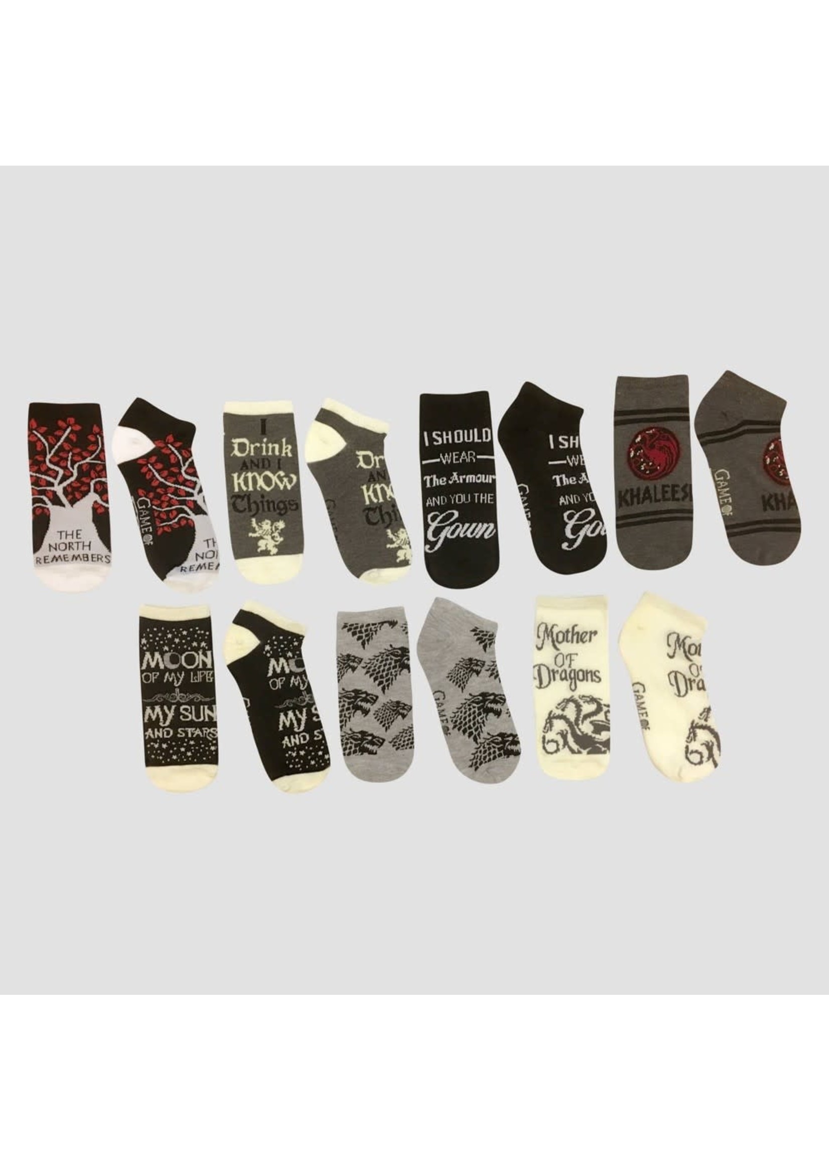 Women's Game of Thrones 7pk A Week of Socks Box - Assorted Colors One Size