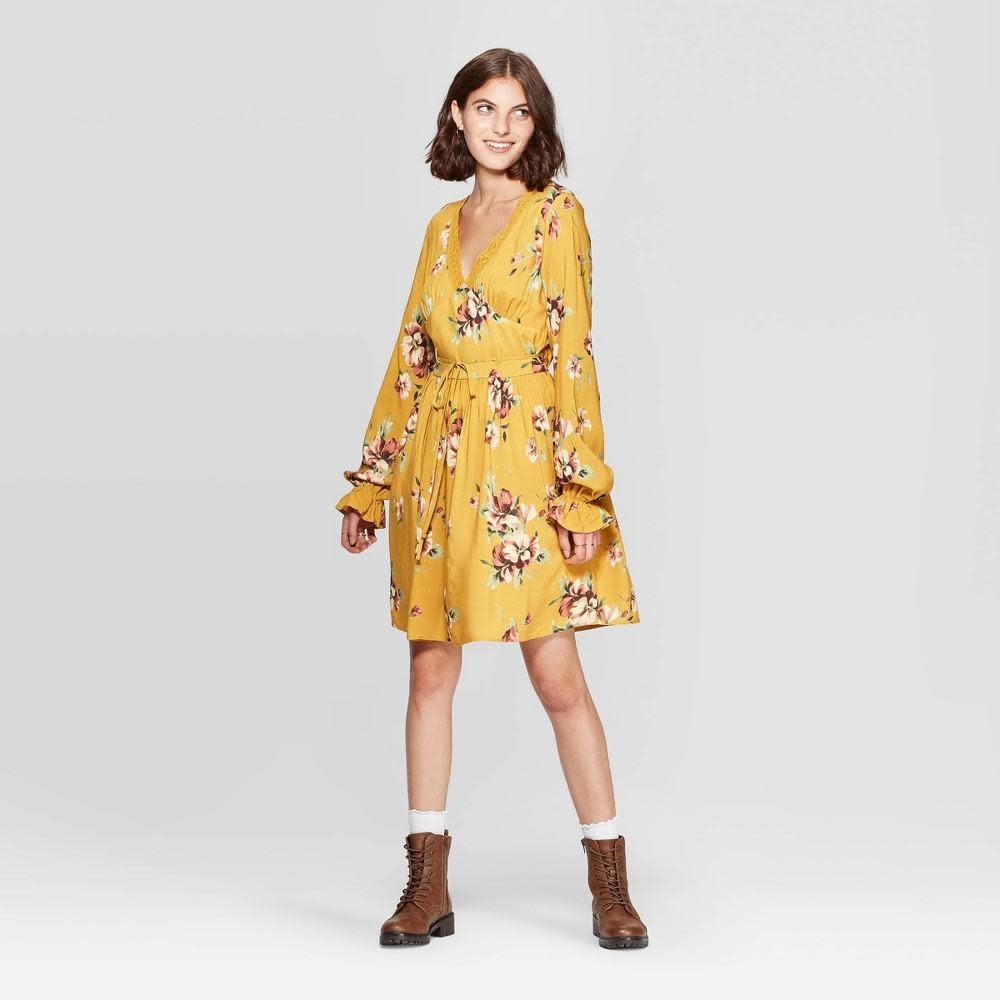 chinese dress ladies High Neck Long Sleeves Evening Dress,Yellow Long Party Dresses with Cutout Back,PD00491, US6 / Dark Navy main image 0