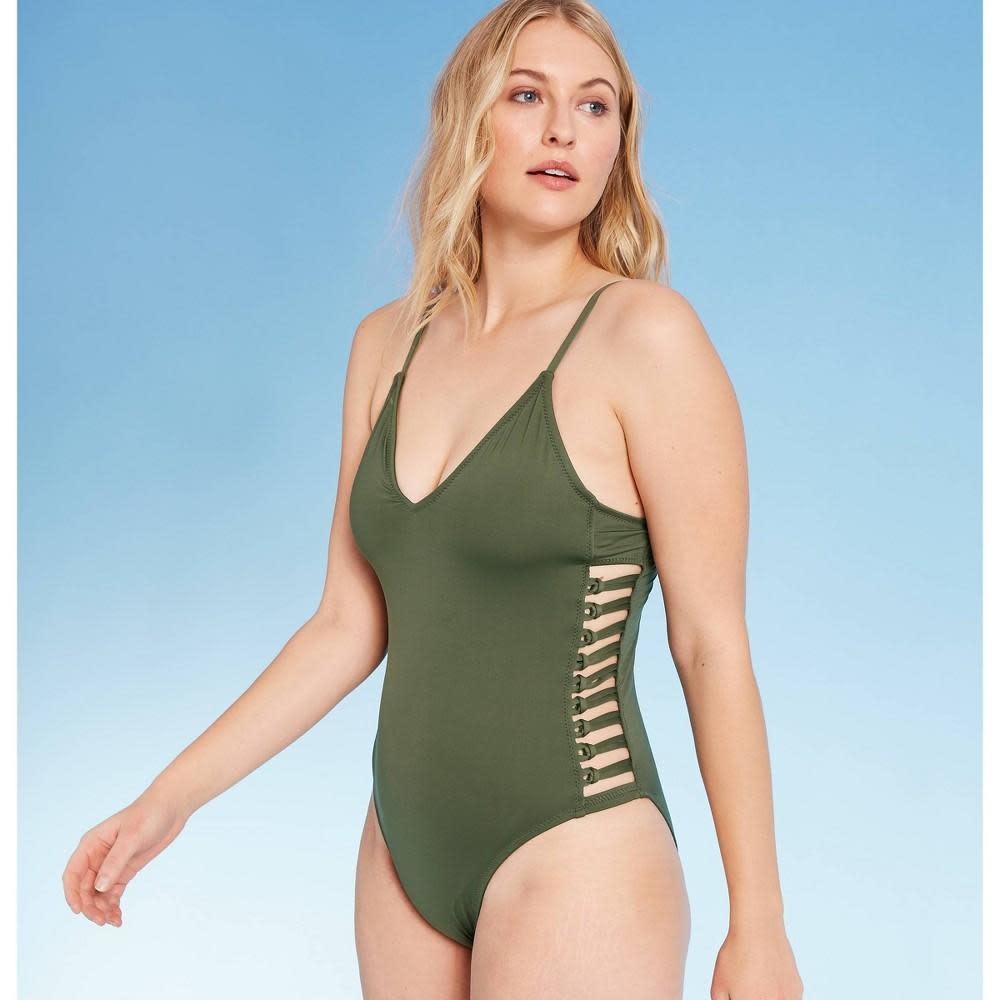 strappy one piece swimsuit