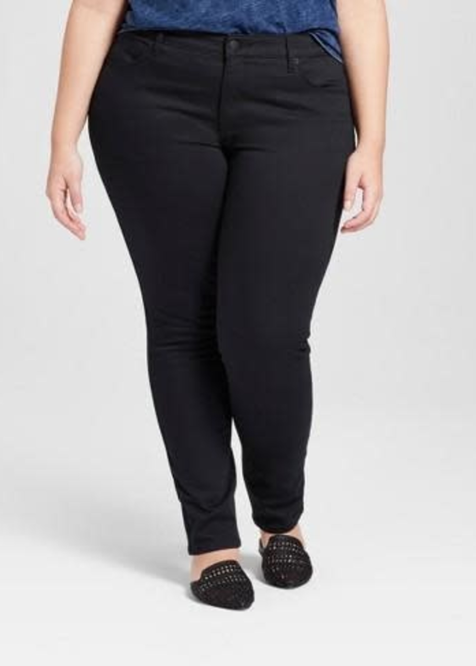 women's plus size black skinny jeans