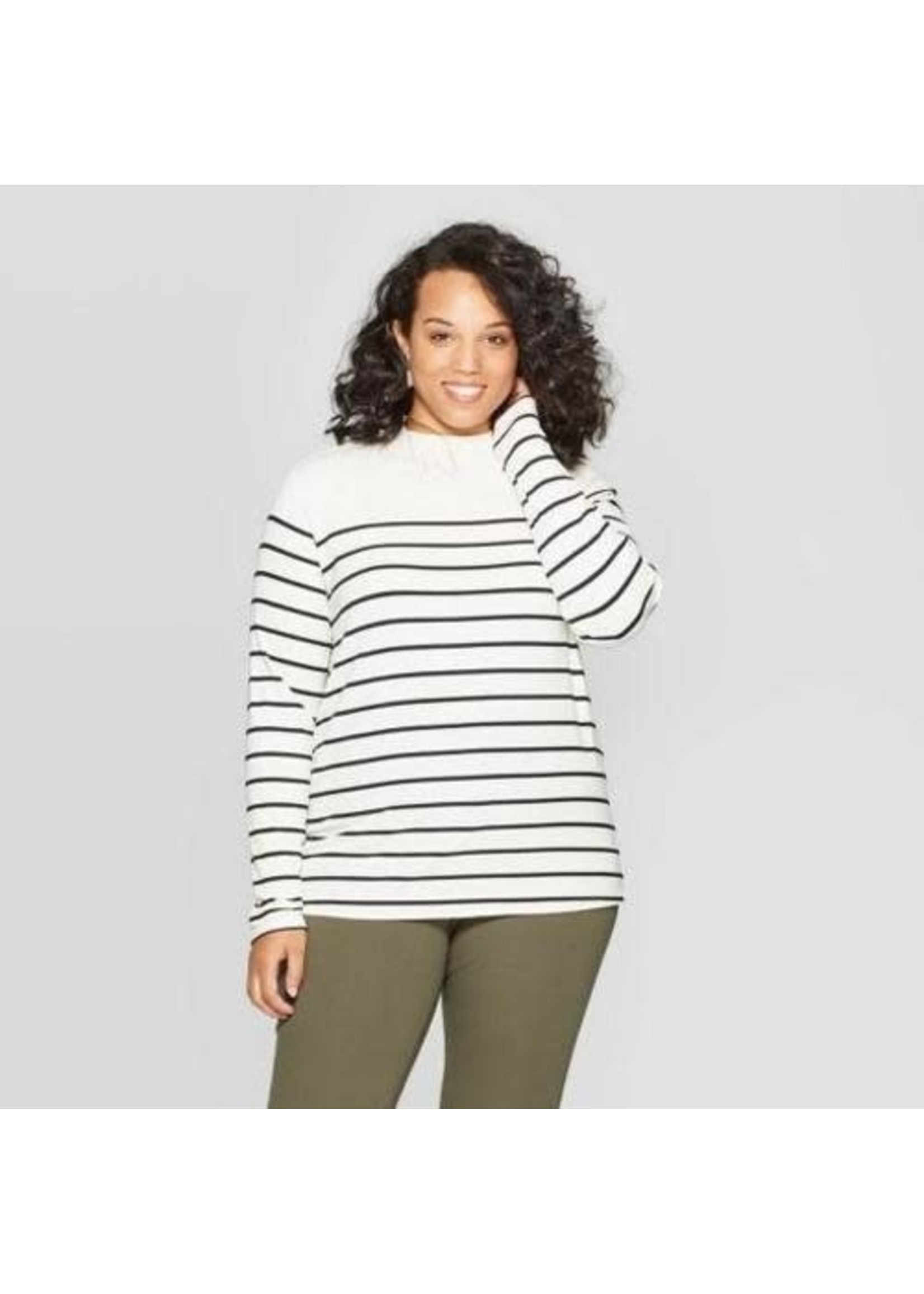 womens ribbed mock turtleneck