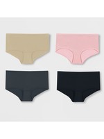 Hanes Premium Women's 4pk Cool & Comfortable Microfiber Boyshort Underwear - Colors May Vary XL