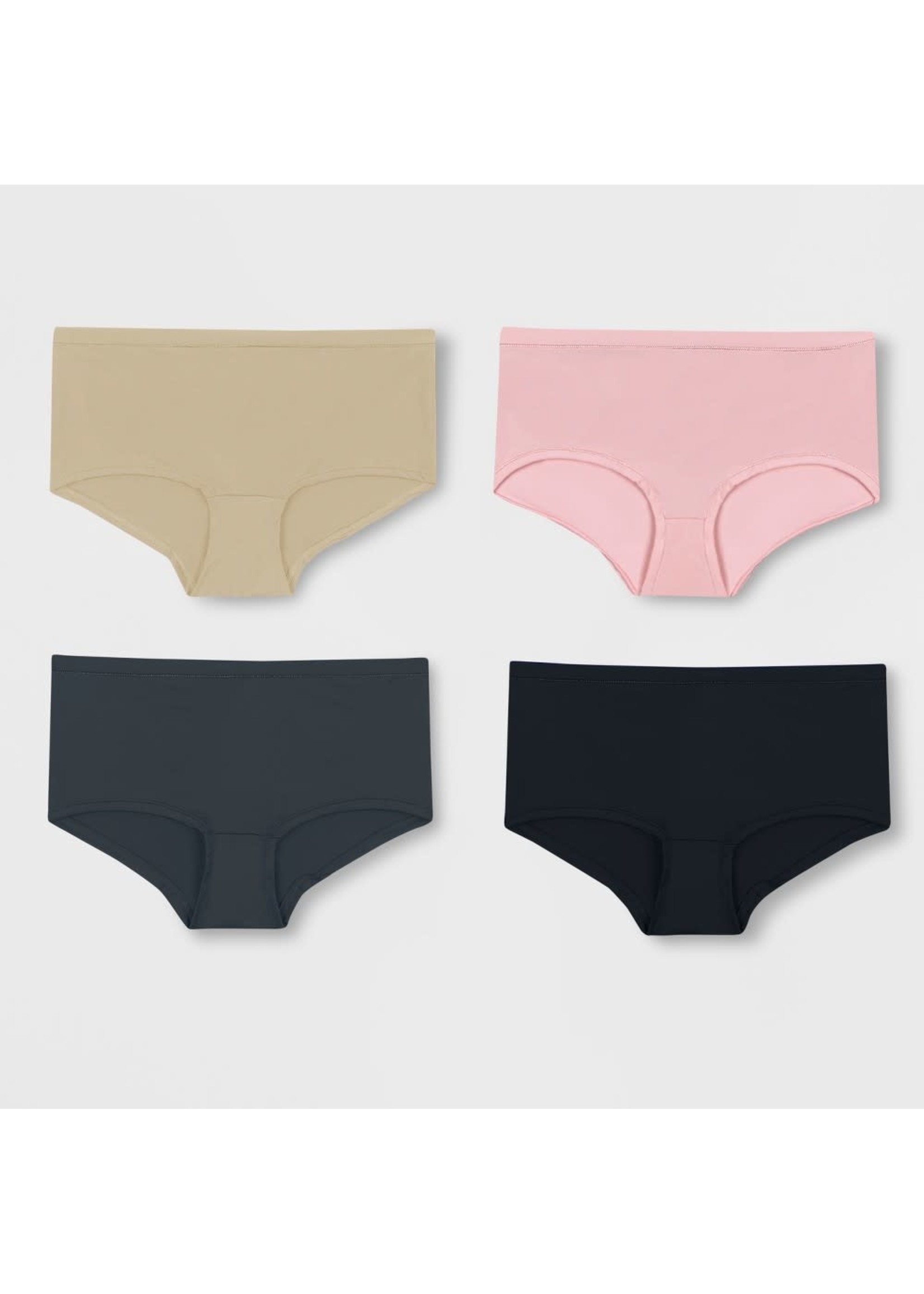 Hanes Premium Women's 4pk Cool & Comfortable Microfiber Boyshort Underwear  - Colors May Vary XL - D3 Surplus Outlet