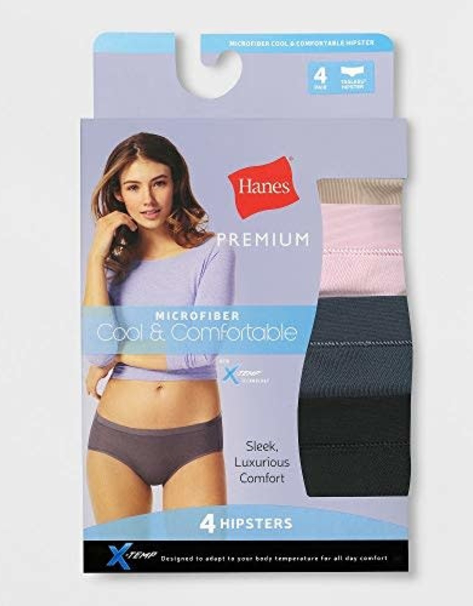 Hanes Premium Women's Microfiber Basic Hipster Briefs Colors Vary 9 D3 Surplus Outlet