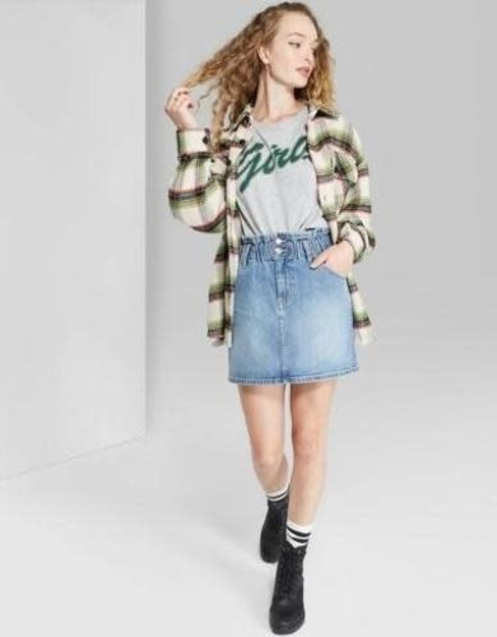 wild fable jean skirt