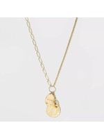 Stone and Link Long Necklace - A New Day™ Gold