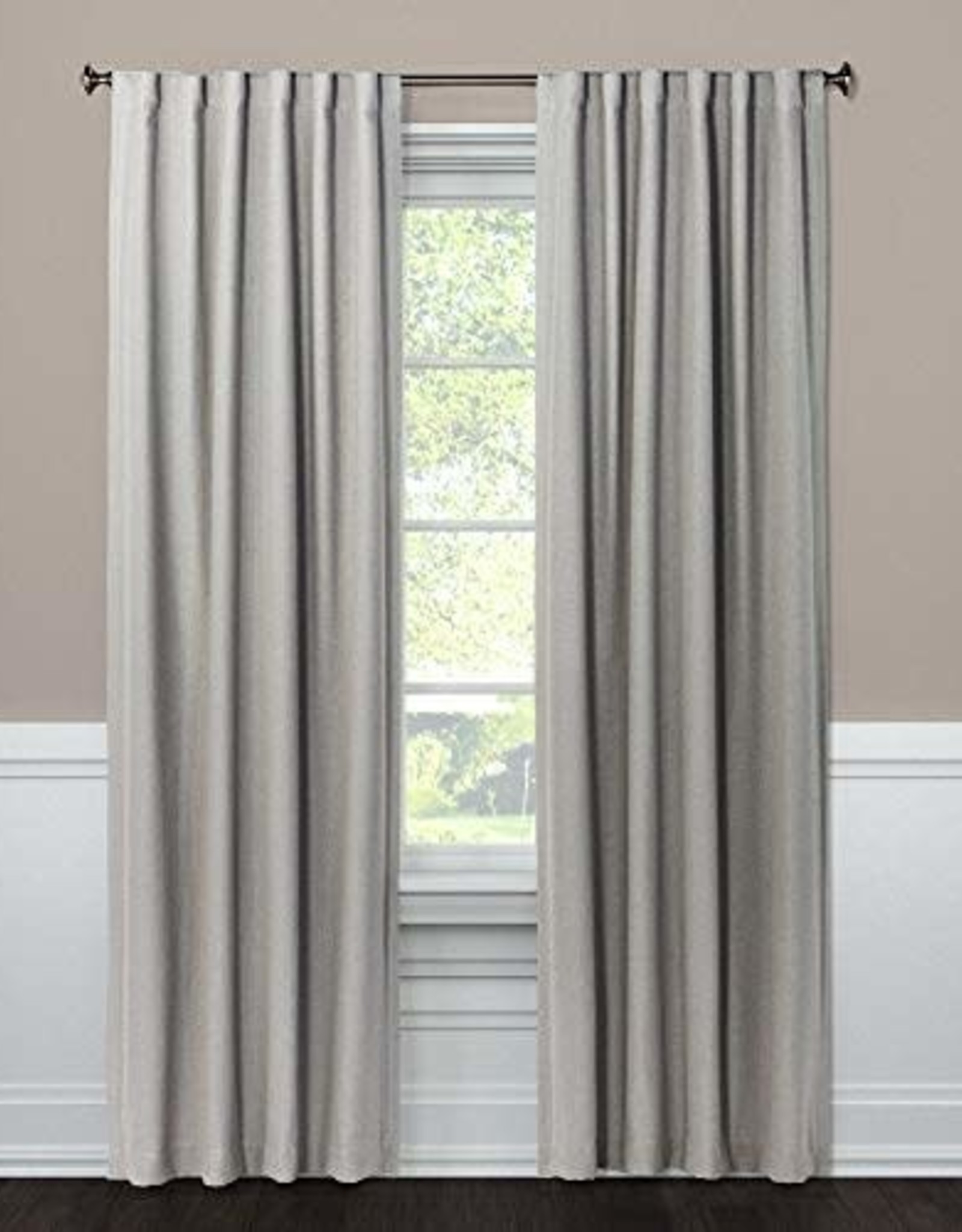50"x95" Aruba Linen Blackout Curtain Panel Gray - Threshold™ - D3