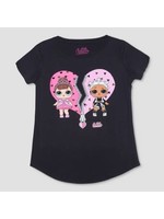 Girls' L.O.L. Surprise! Short Sleeve T-Shirt - Black M