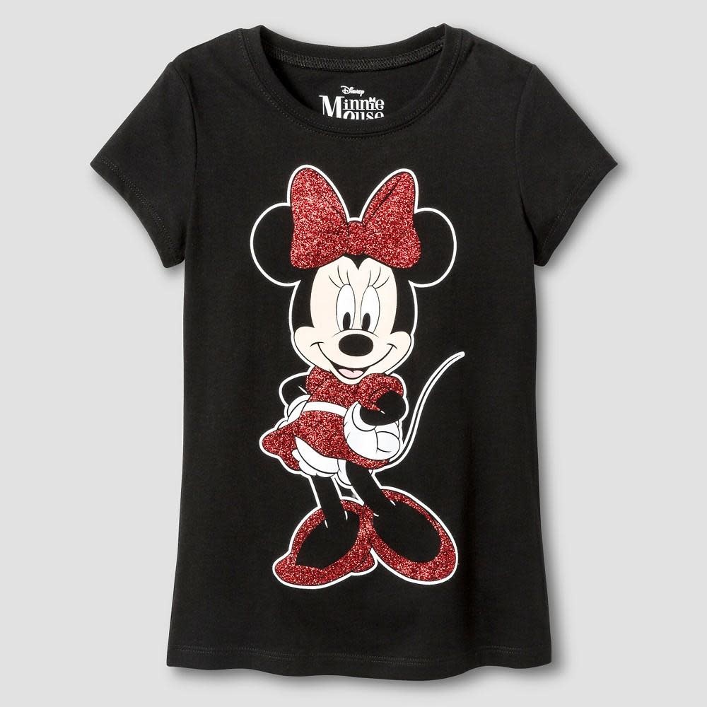 Girls' Minnie Mouse Short Sleeve T-Shirt - Black XL - D3 Surplus Outlet