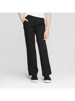 Girls' Bootcut Twill Stretch Uniform Chino Pants - Cat & Jack™ Black 16
