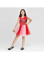 Girls' Disney Minnie Mouse Valentine's Day Sleeveless Dress - Red L