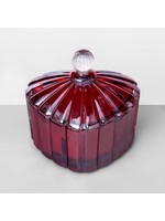 3oz Etched Glass Heart Jar Candle with Knob Velvet Petals - Opalhouse™