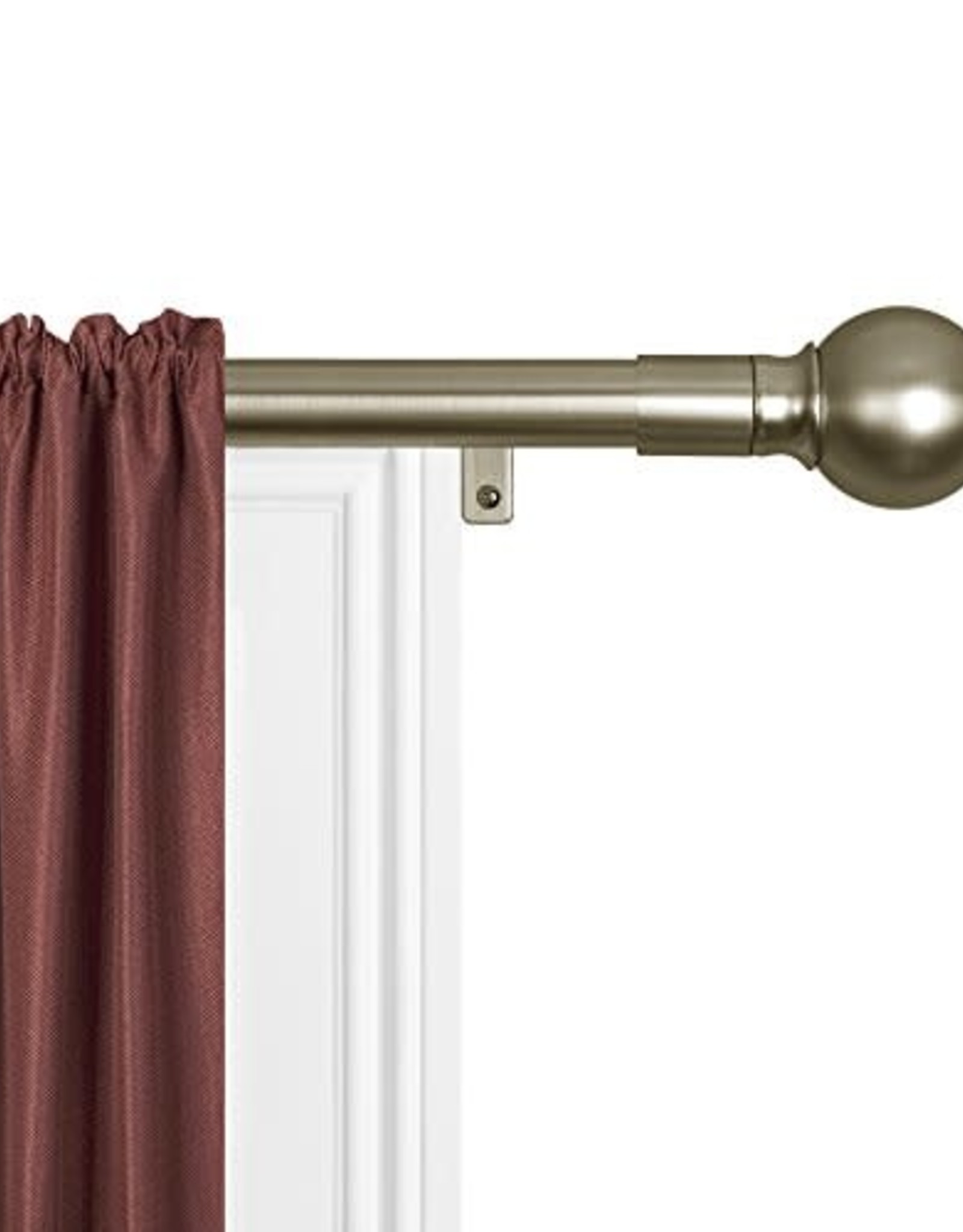 18"x48" Easy Install Drapery Window Rod Antique Brass Smart Rods D3
