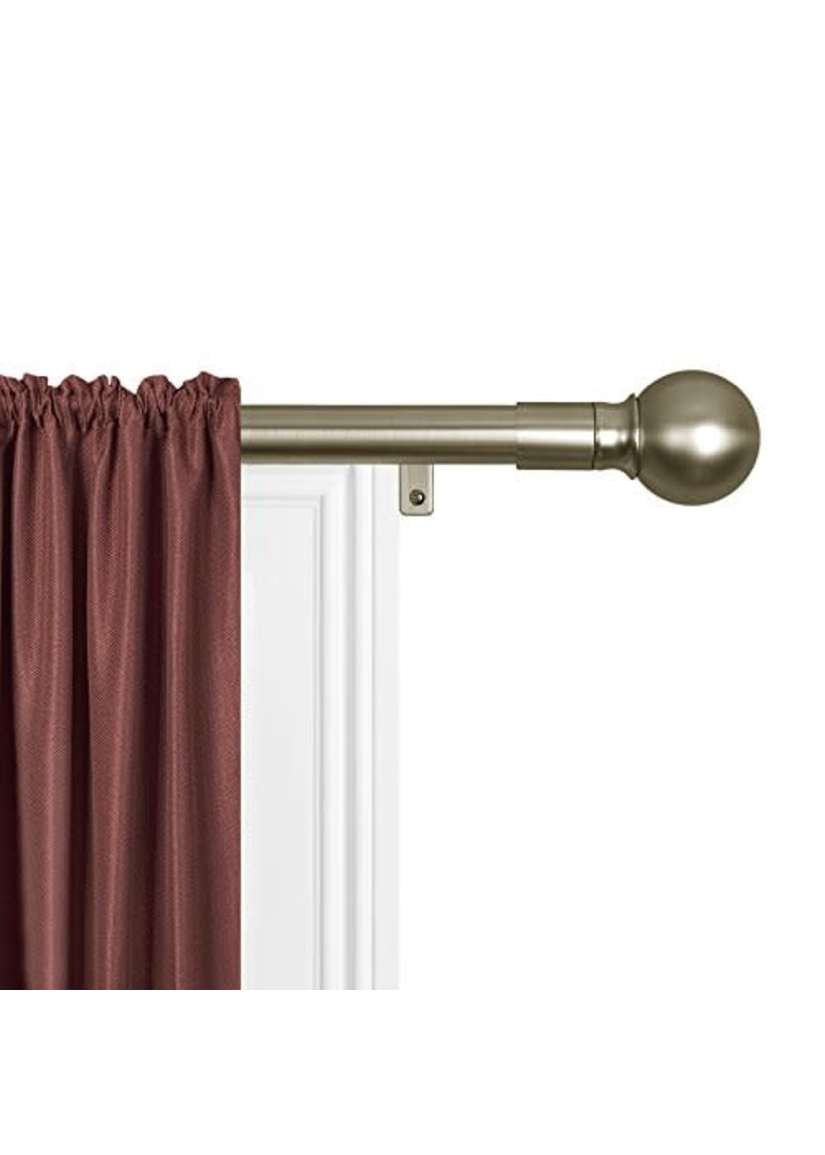 18"x48" Easy Install Drapery Window Rod Antique Brass - Smart Rods