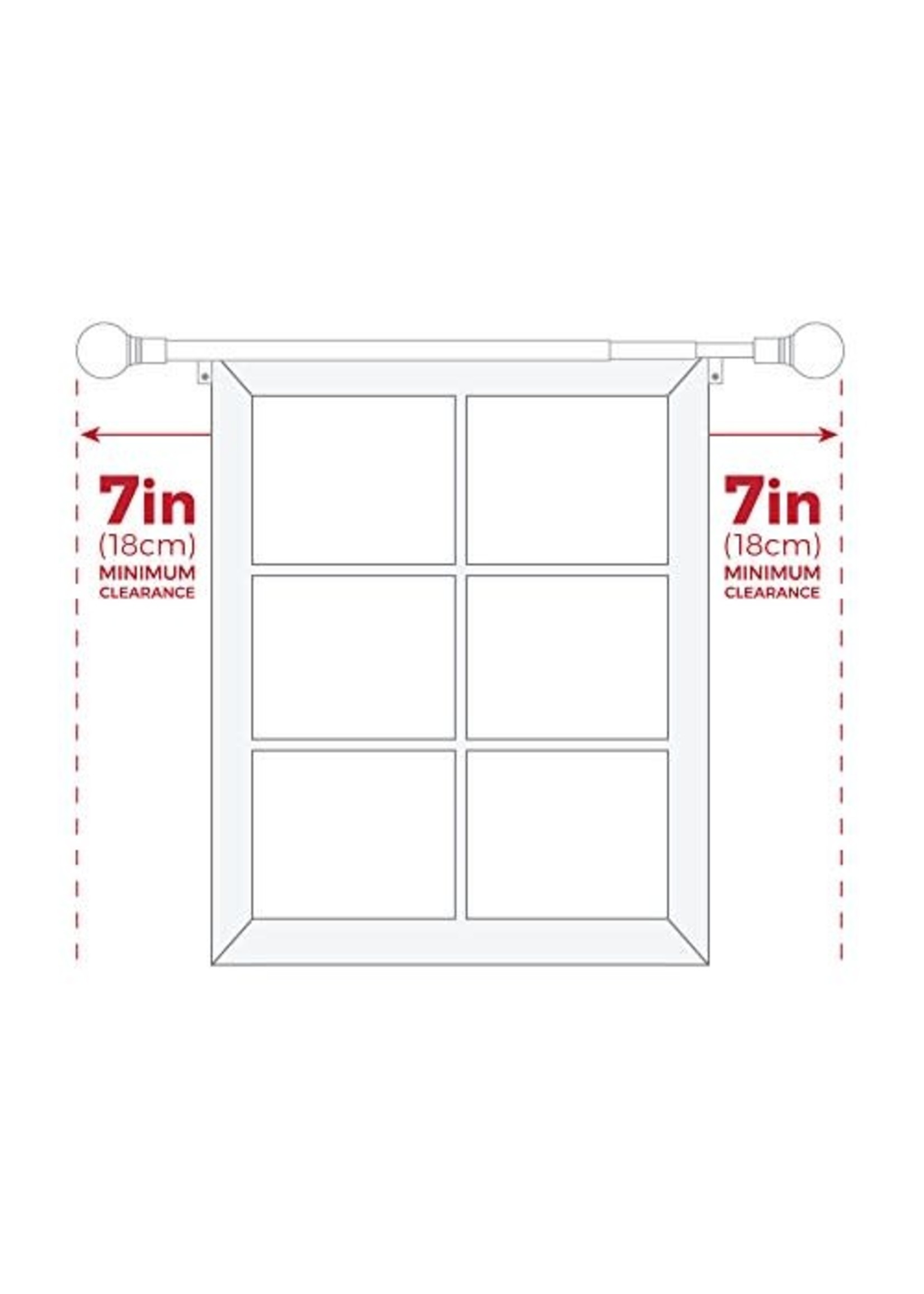 18"x48" Easy Install Drapery Window Rod Antique Brass - Smart Rods