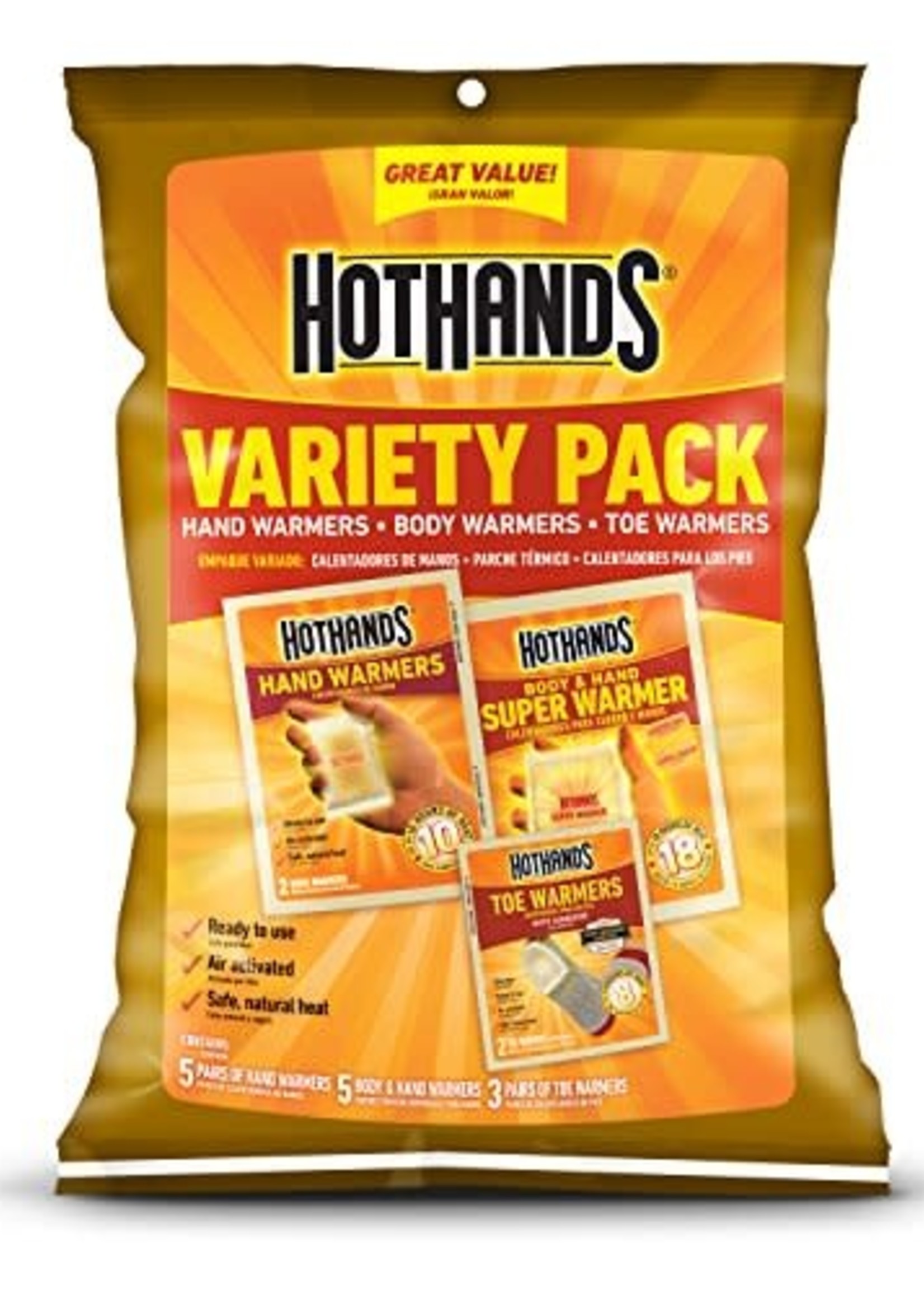 5pk HotHands Variety Pack Warmers