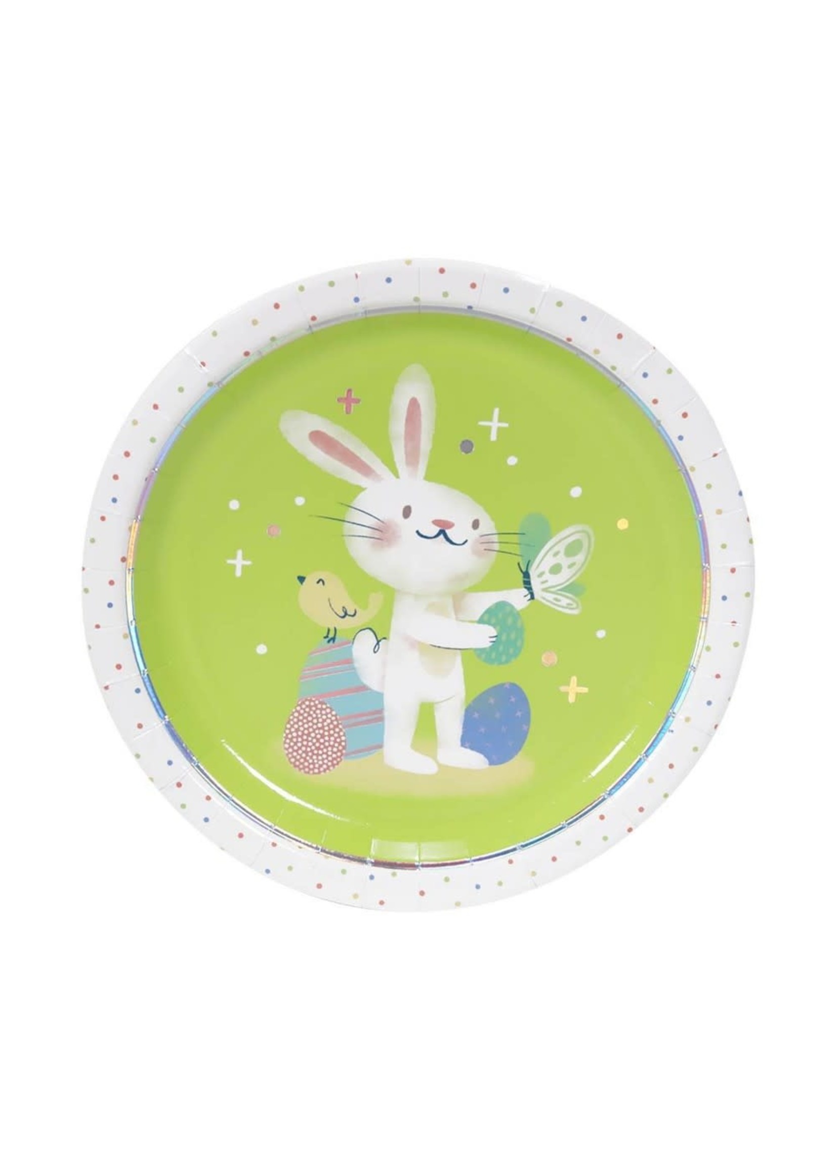 10ct Premium Easter Bunny Dinner Plates With Foil - Spritz?äó