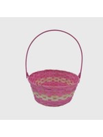 11" Bamboo Easter Basket Pink and Purple - Spritzâ„¢