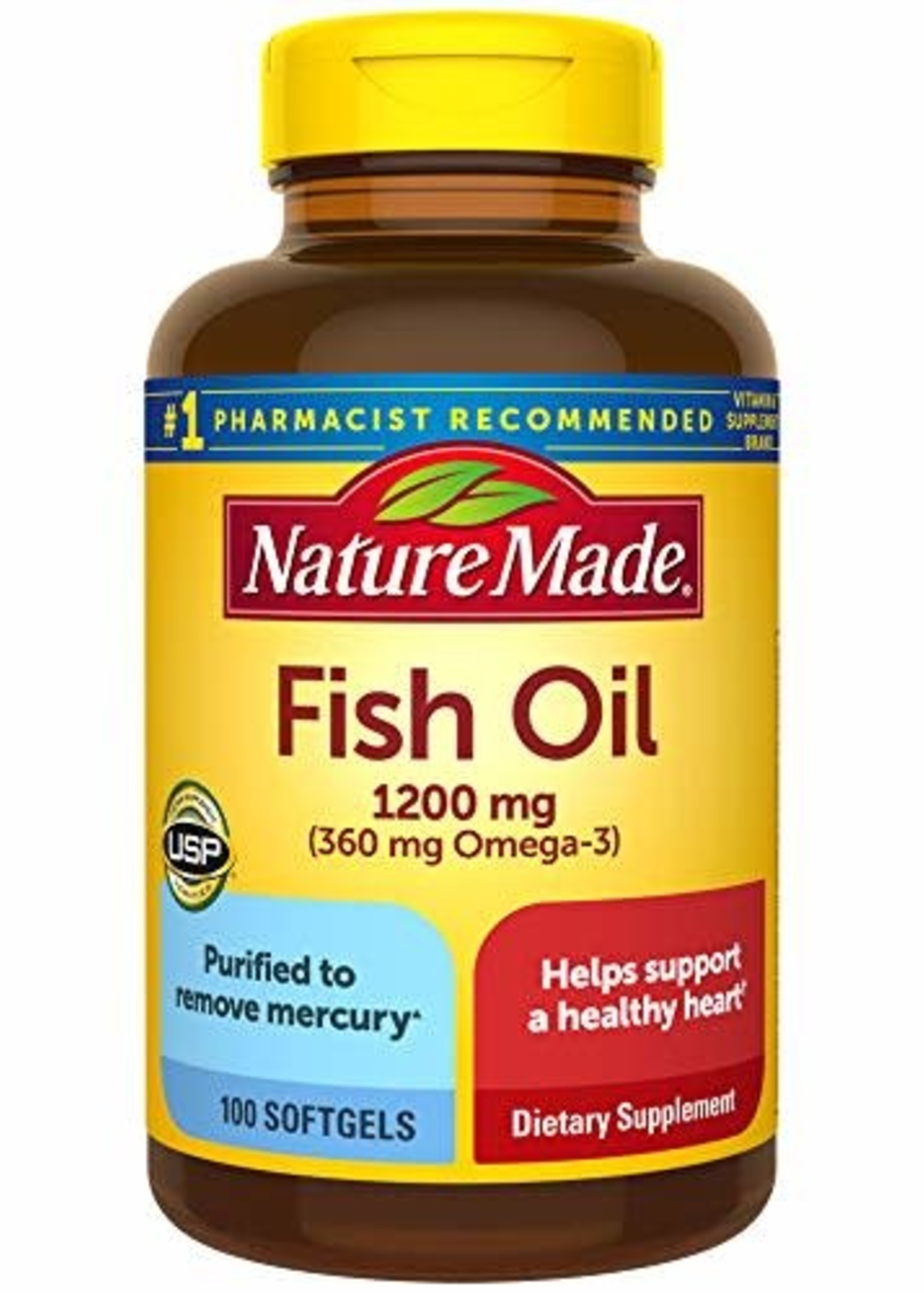 Nature Made Fish Oil 1200 mg Softgels 100ct. Mar. 2022