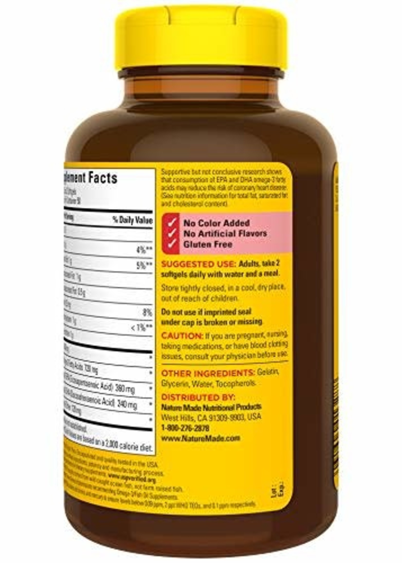 Nature Made Fish Oil 1200 mg Softgels 100ct. Mar. 2022