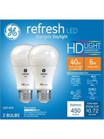 Refresh Light Bulb LED 40W Long Life Dimming 2pk LED A19