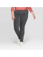 Women's Plus Size 5 Pocket Ponte Pants - Ava & Vivâ„¢ Dark Heather Gray 18W