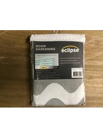 Wavy Chevron Room Darkening Curtain Panel Gray 63" - Eclipse My Scene