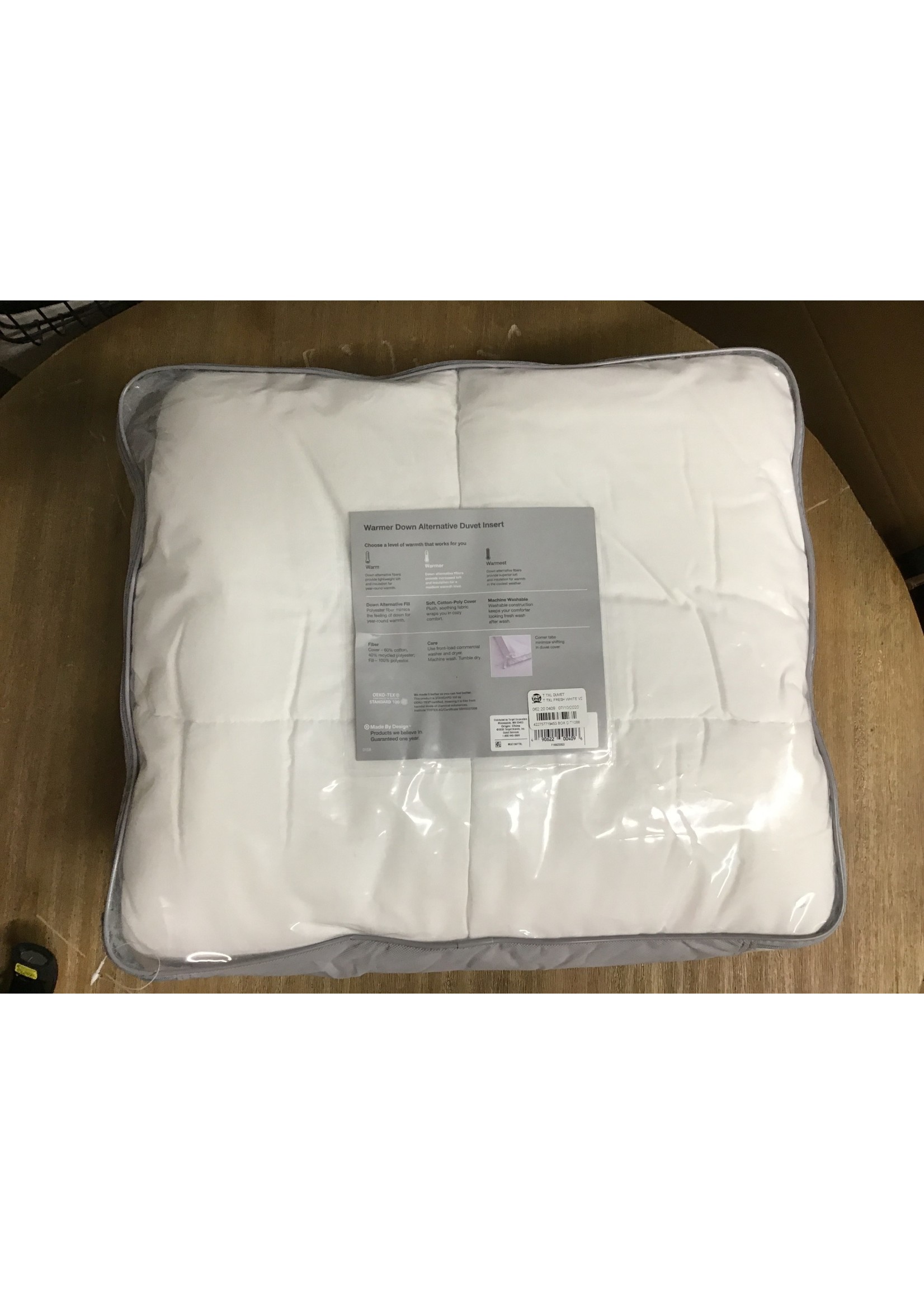 Twin/Twin XL Warmer Down Alternative Comforter Insert White - Made By Design™