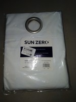40"x84" Cyrus Thermal 100% Blackout Grommet Curtain Panel White - Sun Zero