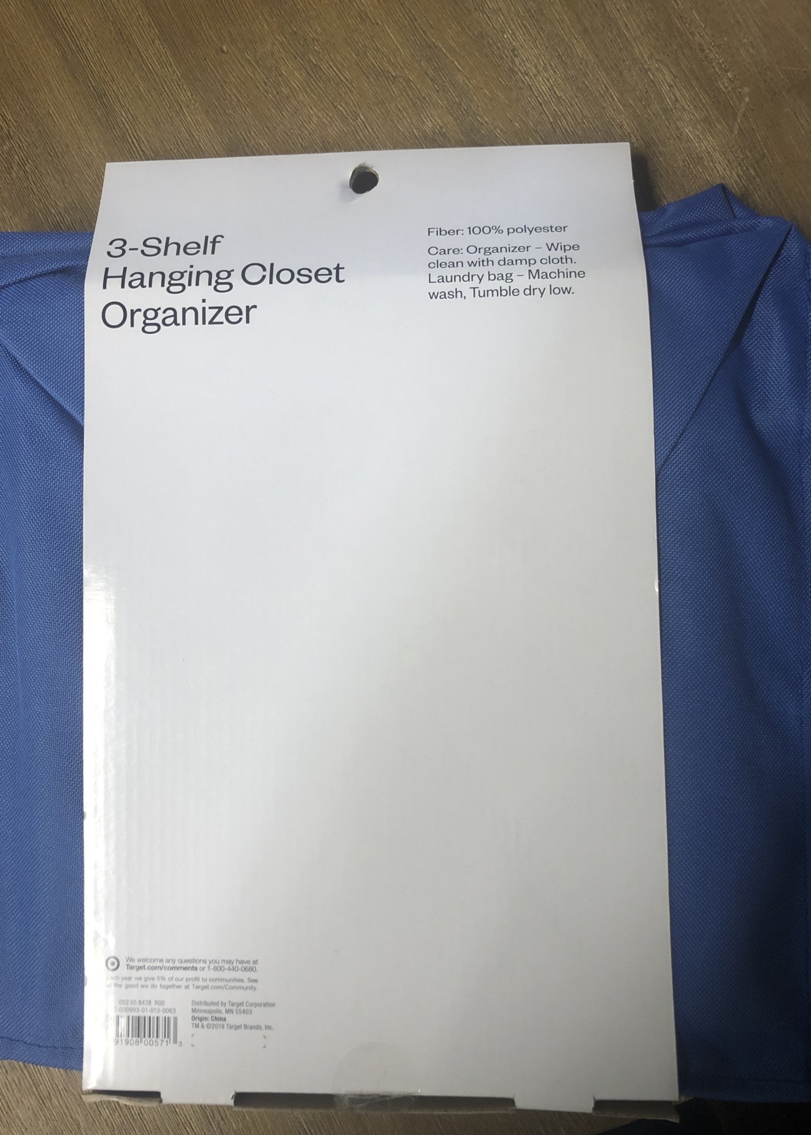 target room essentials garment rack on Hanging Closet Organizer With Detachable Hamper Blue Room Essentials D3 Surplus Outlet