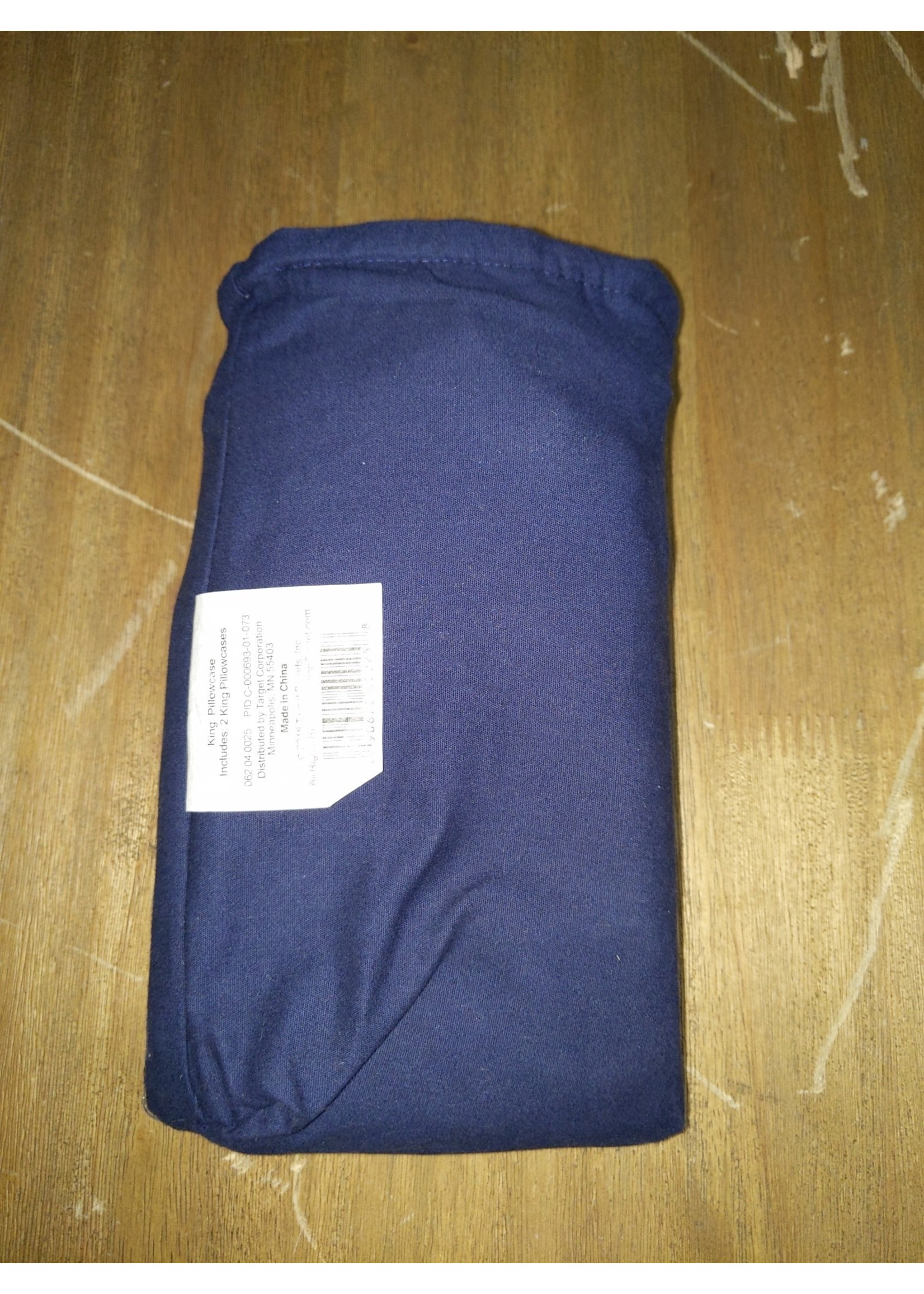 Solid Easy Care Pillowcase Set of 2 King Size Navy Blue Made by Design 20x40 for sale online 