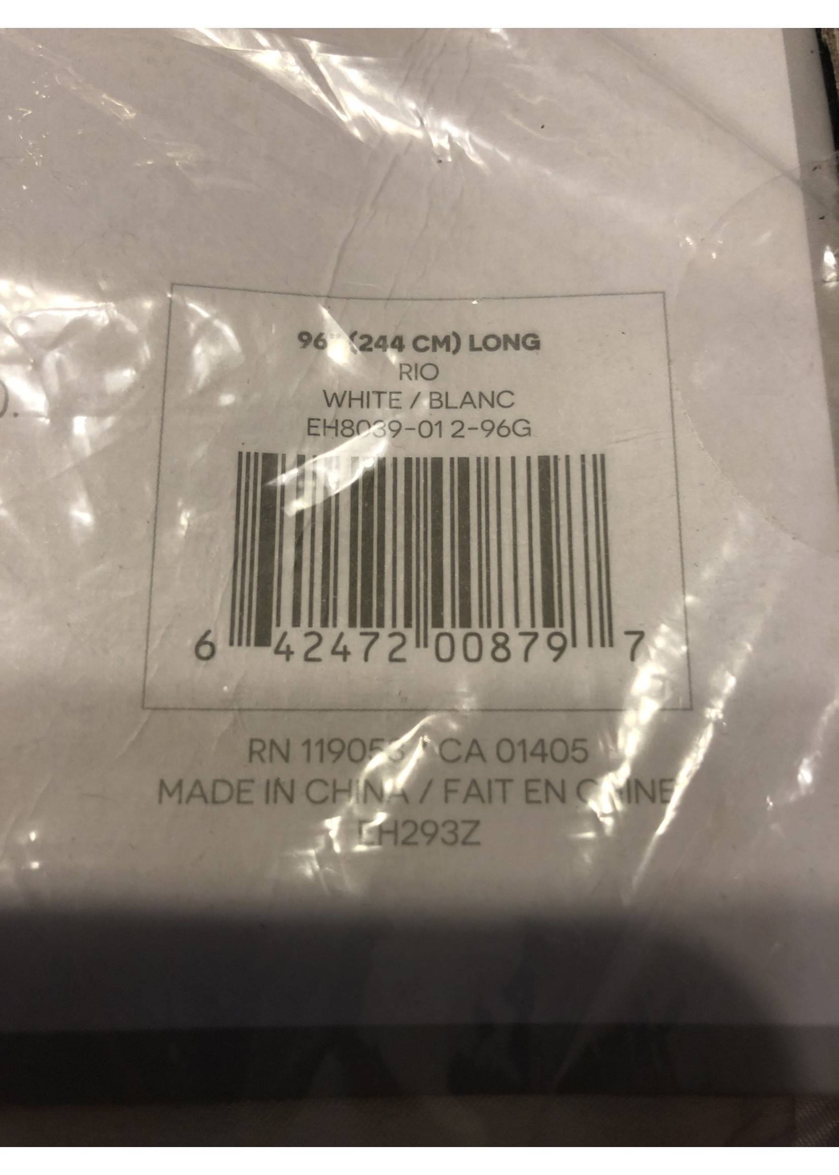 Set of 2 96"x54" Rio Sheer Window Curtain Panel White - Exclusive Home