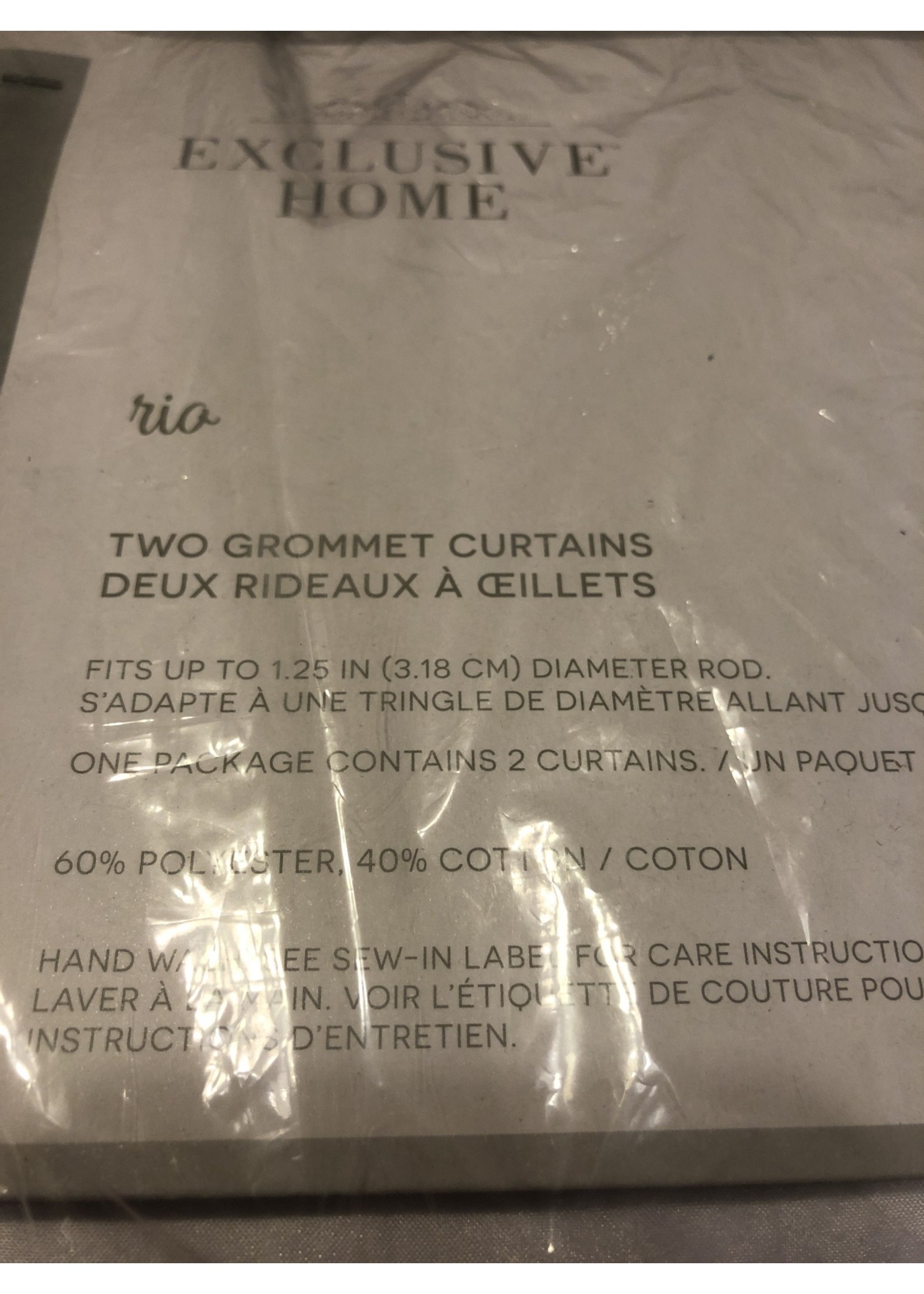 Set of 2 96"x54" Rio Sheer Window Curtain Panel White - Exclusive Home